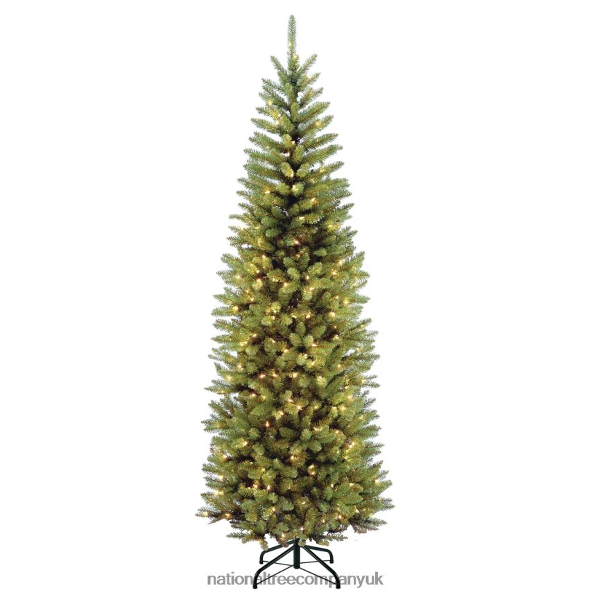 Trees | National Tree Company Artificial Pre-Lit Slim Christmas Tree Green Kingswood Fir White Lights Includes Stand 75 Feet F2L4F35